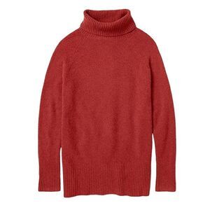 Goodthreads Women Boucle Turtleneck Sweater Rust Heather Size Large